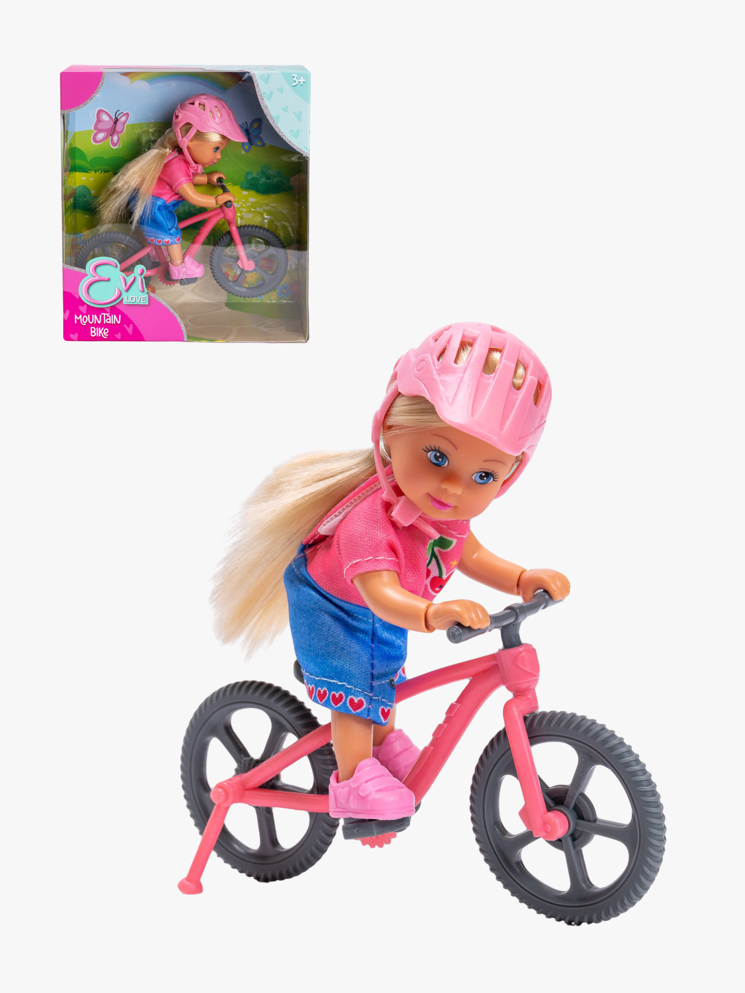 Evi Love Docka Med Cykel 12 cm