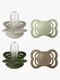 BIBS Supreme Napp 4-Pack Silikon Stl 1, Sand/Sage/Huntergreen/Dark Oak