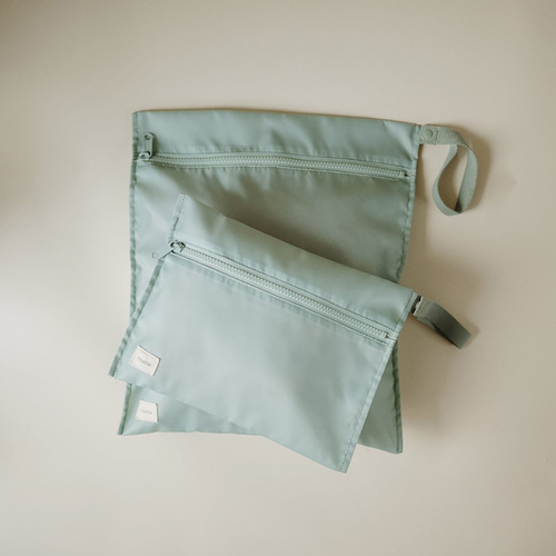 Mushie  Vattentät Wet Bag 2-Pack, Roman Green