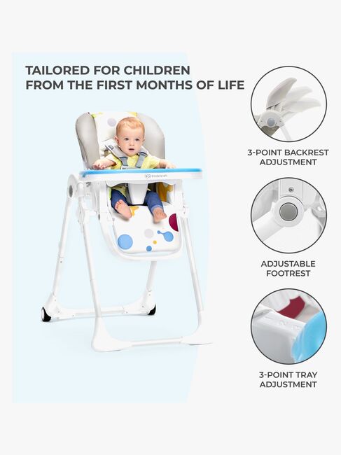 Kinderkraft Yummy Matstol, Grå