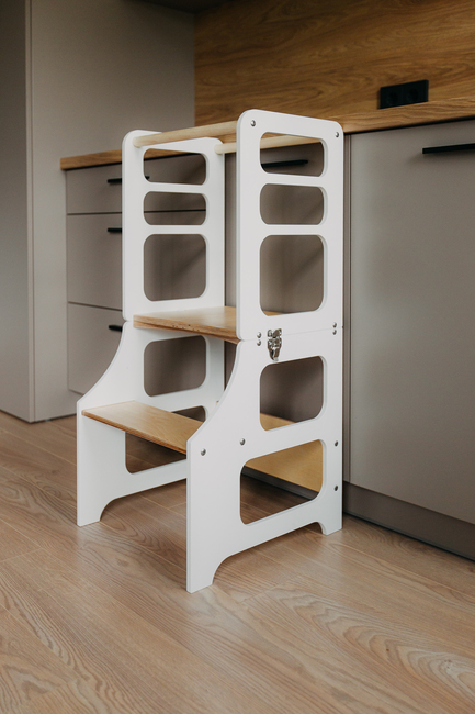 Duck Woodworks Fällbar Hjälpa Till Pall, Vit