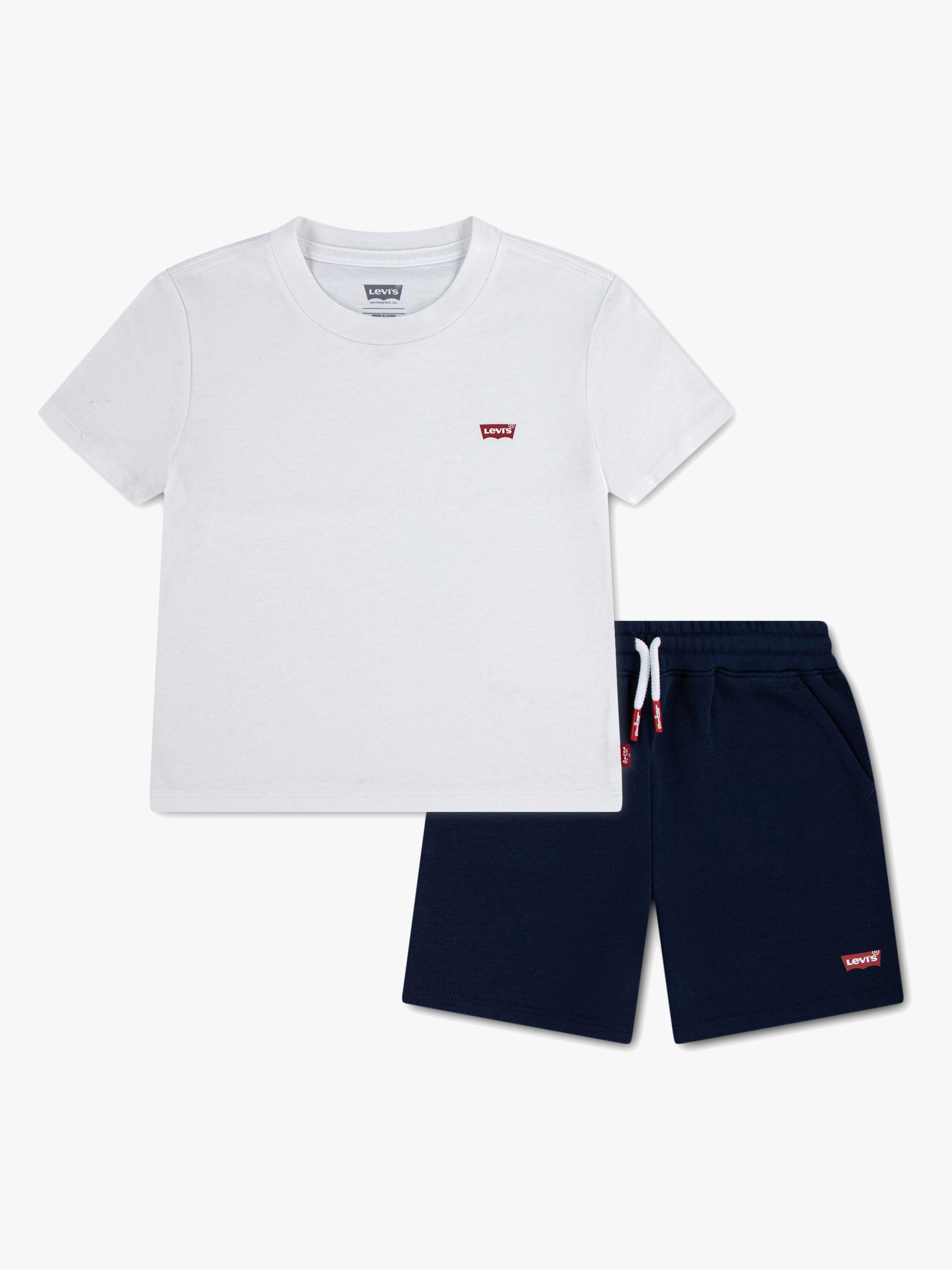 Levi's LVB Batwing T-Shirt &  Knit Short Set, Bright White