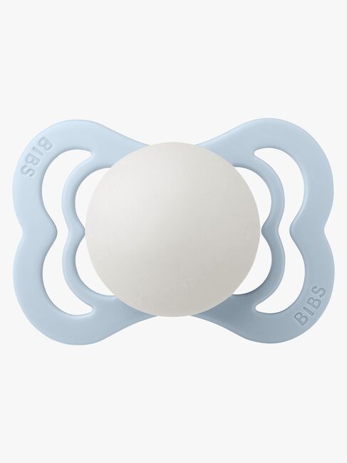 BIBS Supreme Napp Silikon Stl 1, Baby Blue Glow