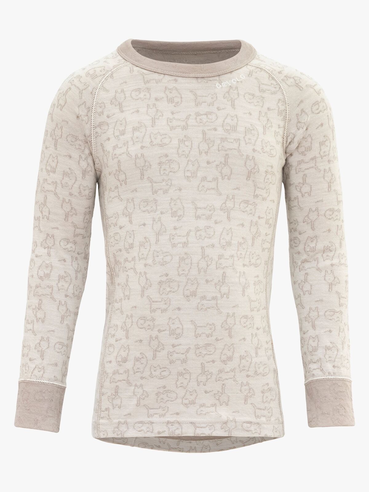 Devold DUO ACTIVE Underställströja Merinoull Kid, Raw White