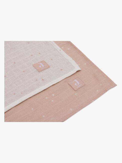Jollein Muslinfiltar Twinkling 2-Pack, Off white/Wild Rose