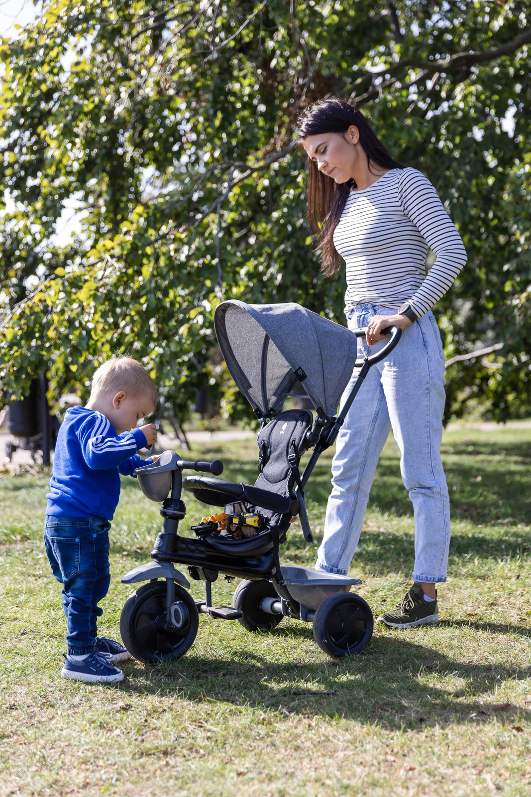 QPlay Cosy 4-i-1 Trehjuling, Grå