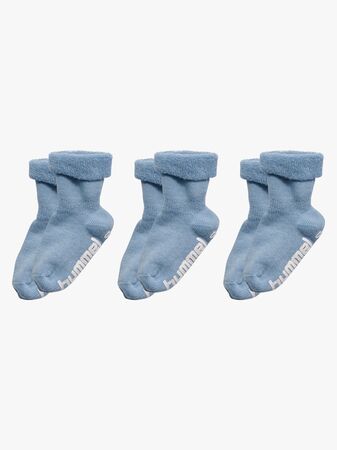 Hummel Mini Anti-Slip Strumpor 3-Pack, Faded Denim