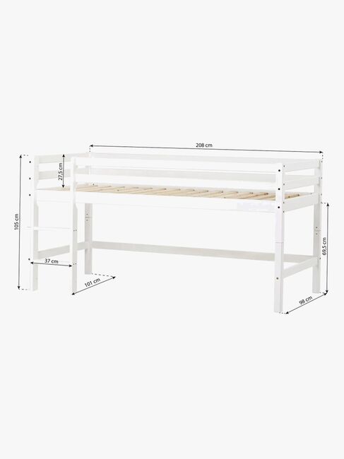 Hoppekids Modul för ECO Dream Halvhög Säng 90x200, Vit