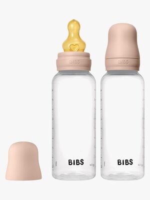 BIBS Medium Flow Nappflaska Latex 2-Pack 270 ml, Blush