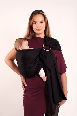 Love Radius No Knot Woven Tragetuch, Schwarz