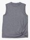 Hyperfied Jersey Knot Tank Top, Grey Melange