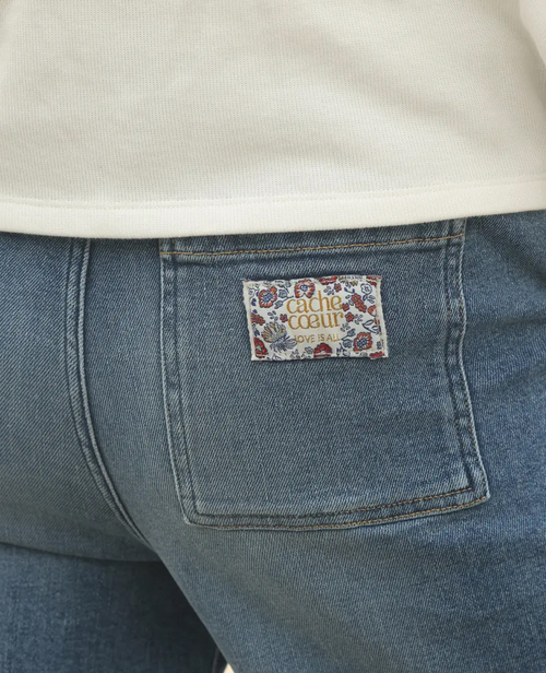 Cache Coeur KELLY Gravidjeans, Mid Blue