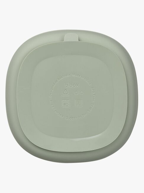 b.box Tallrik med Lock Silikon, Sage