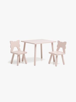 Alice & Fox MILA Tisch und Stühle, Rosa