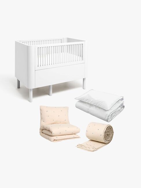 Alice & Fox June Växasäng inkl. Bäddkit TWIGGIE 100x130, Dream White