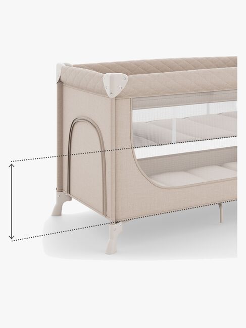 Kinderkraft LEODY UP Resesäng med Tillbehör, Beige