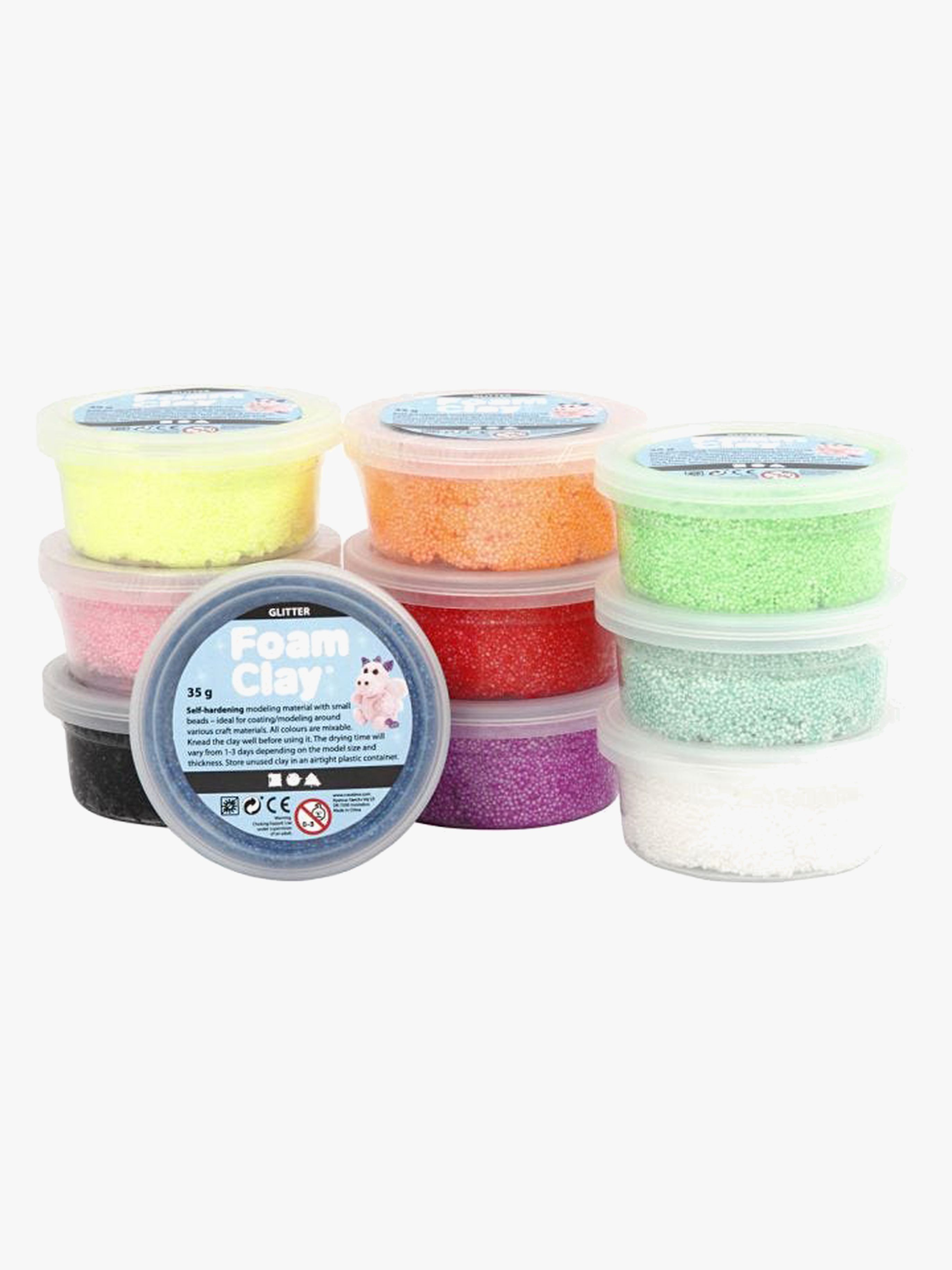 Foam Clay Mixade Färger Glitter