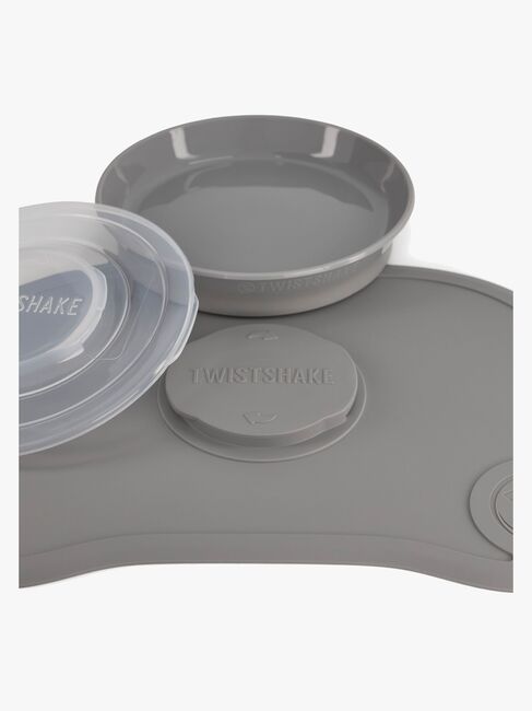 Twistshake Click-Mat Mini Tallrik och Underlägg, Grå