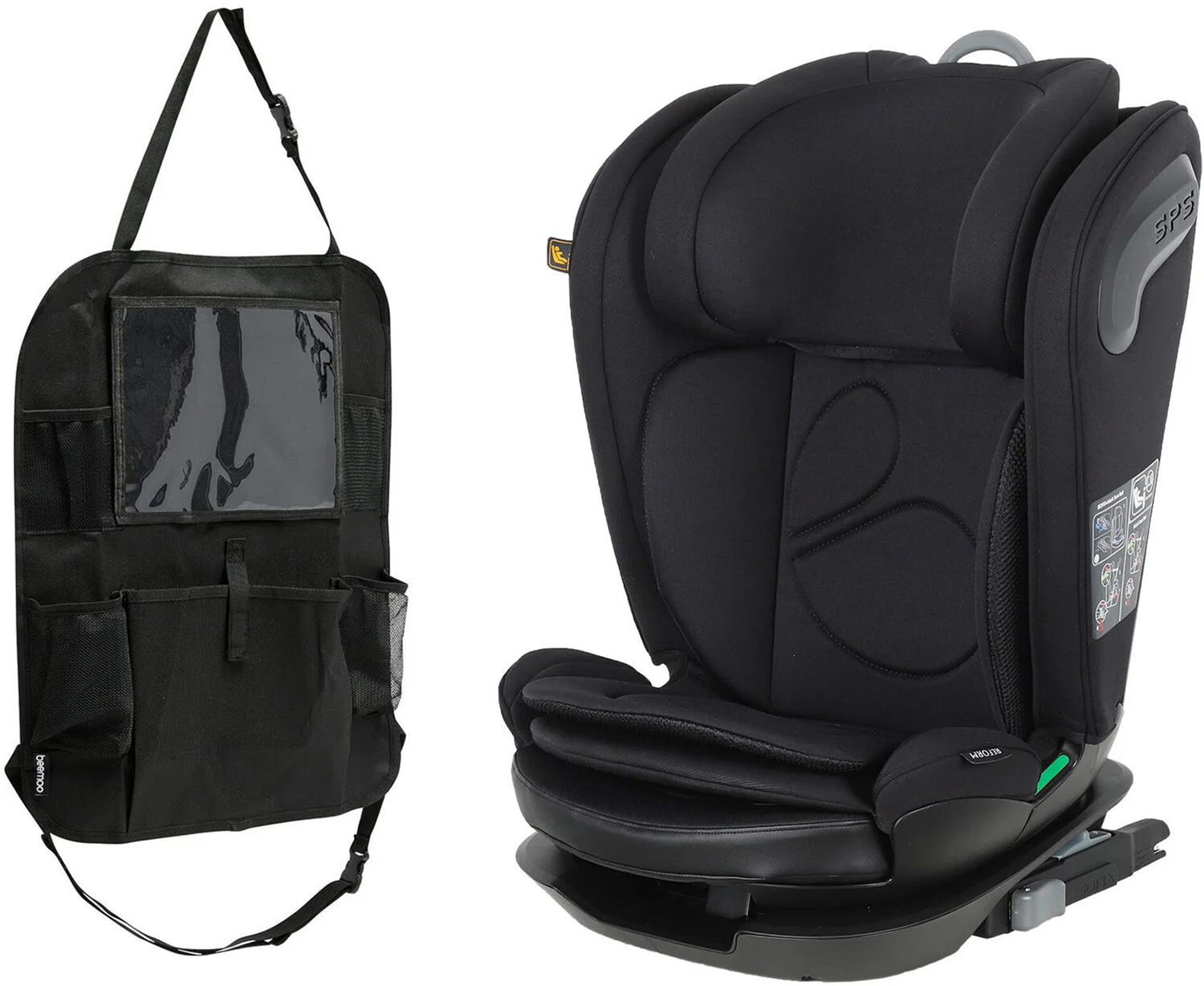 Beemoo Reform ISOFIX Bältesstol  Inkl. Smart Organizer, Black Stone