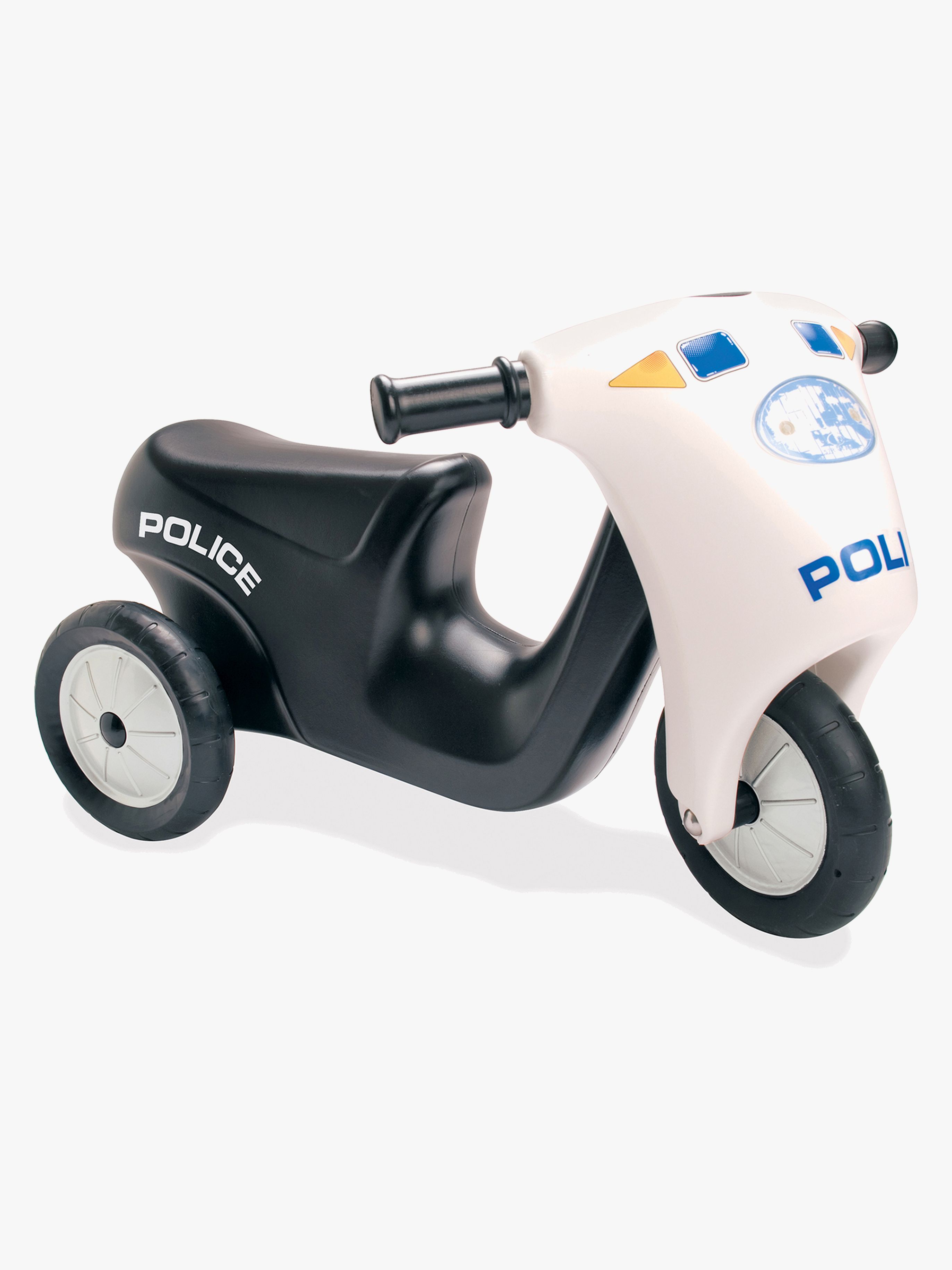 Dantoy Polismoped Gummihjul, Svart/Vit