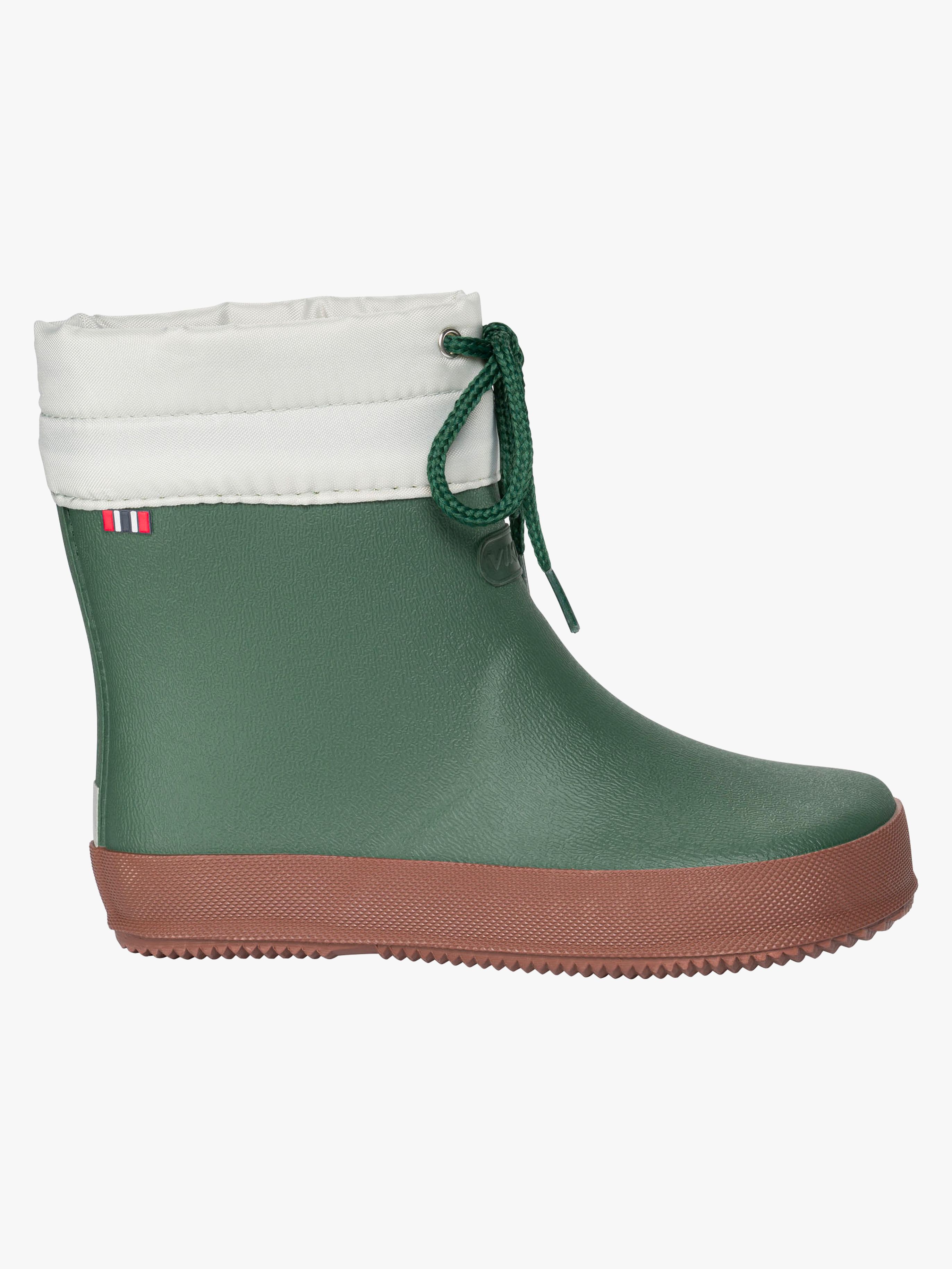 Viking Alv Barefoot Gummistövlar, Dark Green, 29