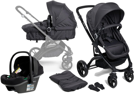 Beemoo Move 2-in-1 Kombivagn Inkl. Beemoo Route i-Size Babyskydd, Asphalt/Black Stone