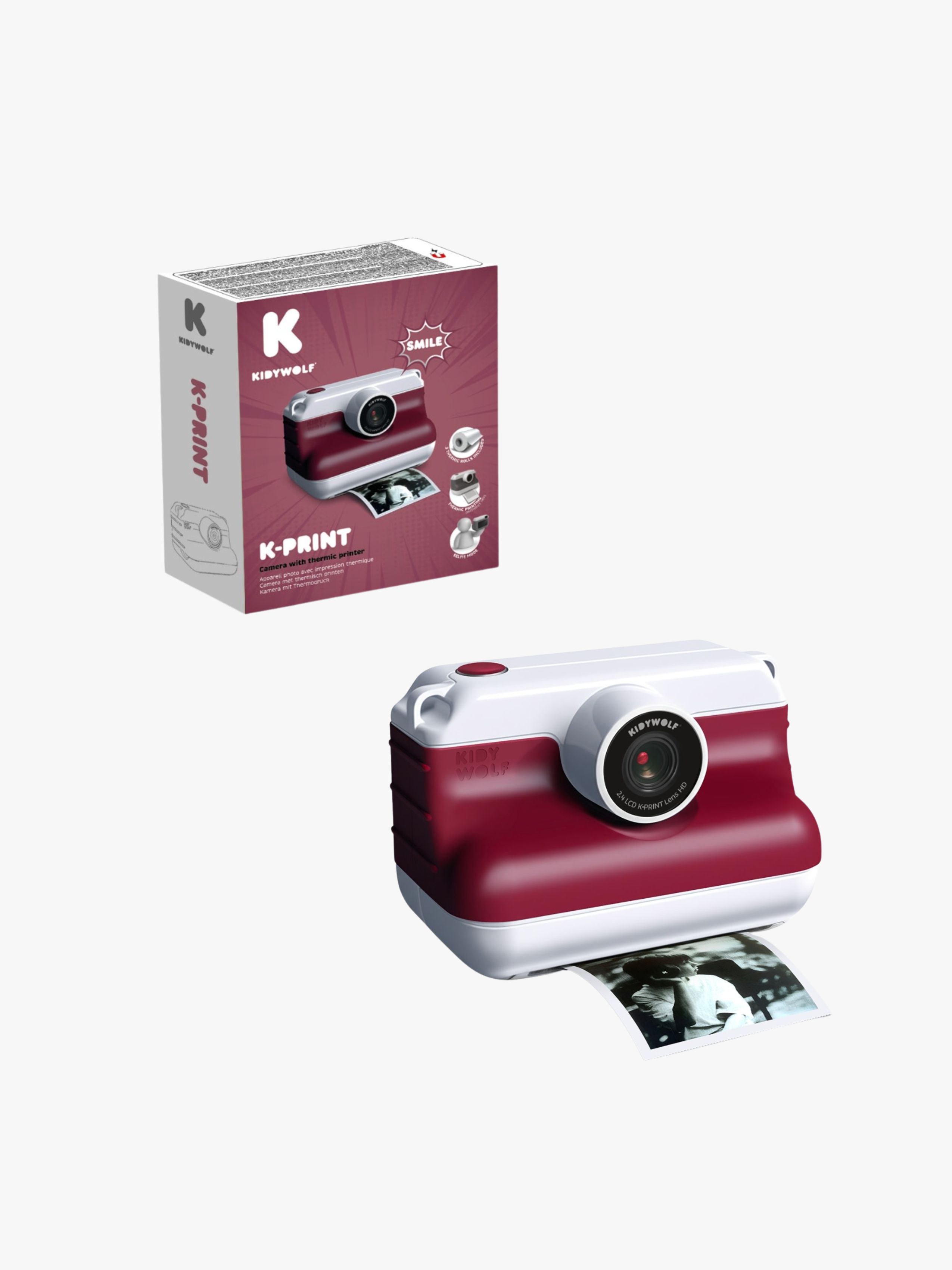 Kidywolf K-PRINT Instantkamera, Röd