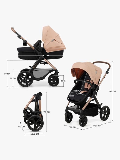 Kinderkraft MOOV 2 3-in-1 Kombivagn, Sand Beige