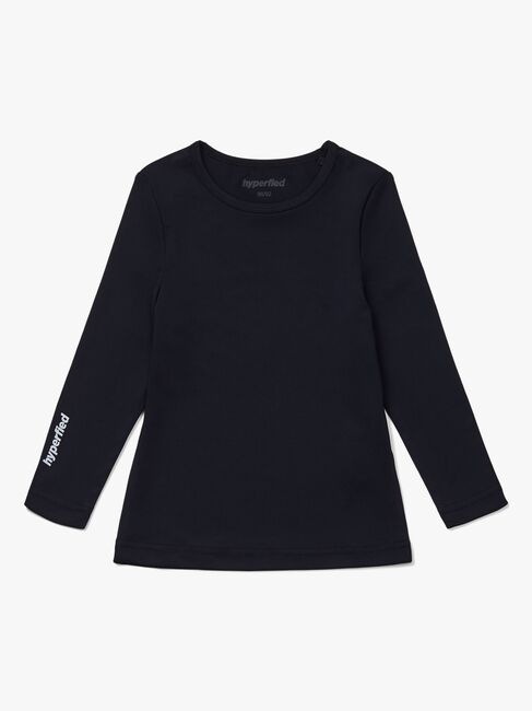 Hyperfied Long Sleeve Logo Top, Anthracite