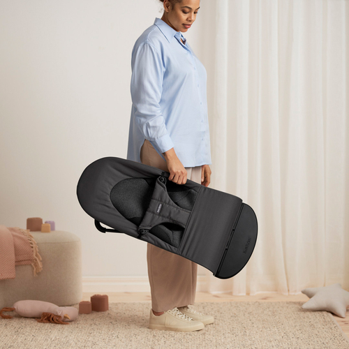 BabyBjörn Balance Soft Babysitter Vävd/Jersey, Mörkgrå