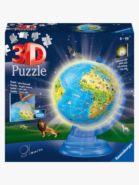 Ravensburger 3D-pussel Nattlampa Jordglob 180 Bitar