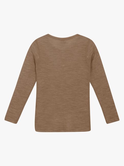 CeLaVi Långärmad Topp Merinoull, Cocoa Creme