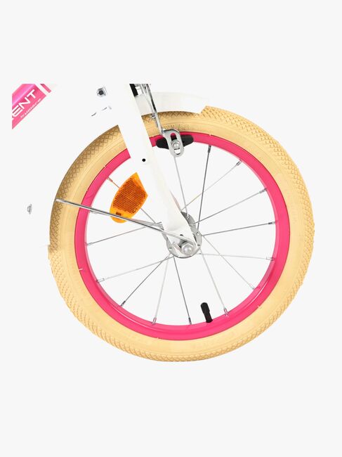 Volare Excellent Cykel med Korg 14 Tum, Vit