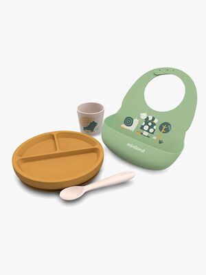 Miniland Matset Silikon 3 Delar, Garden