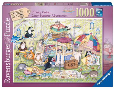 Ravensburger Pussel Crazy Cats, Lazy Summer Afternoon1000 Bitar