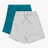 Luca & Lola Fabriano Shorts 2-pack, Grey Melange/Deep Lake 