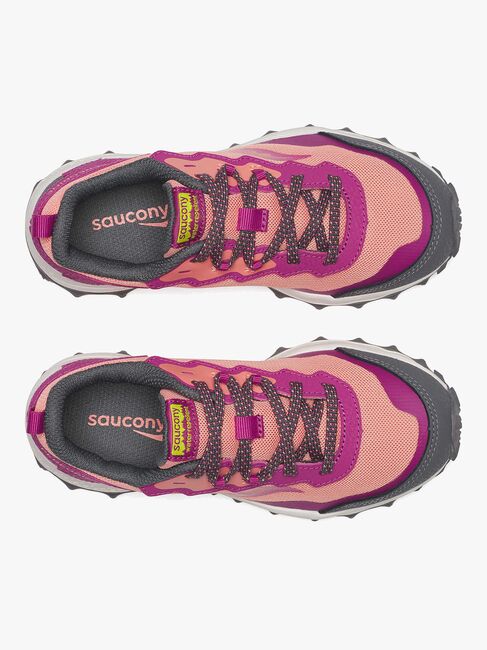 Saucony Peregrine Kids Shield Träningsskor, Berry/Coral