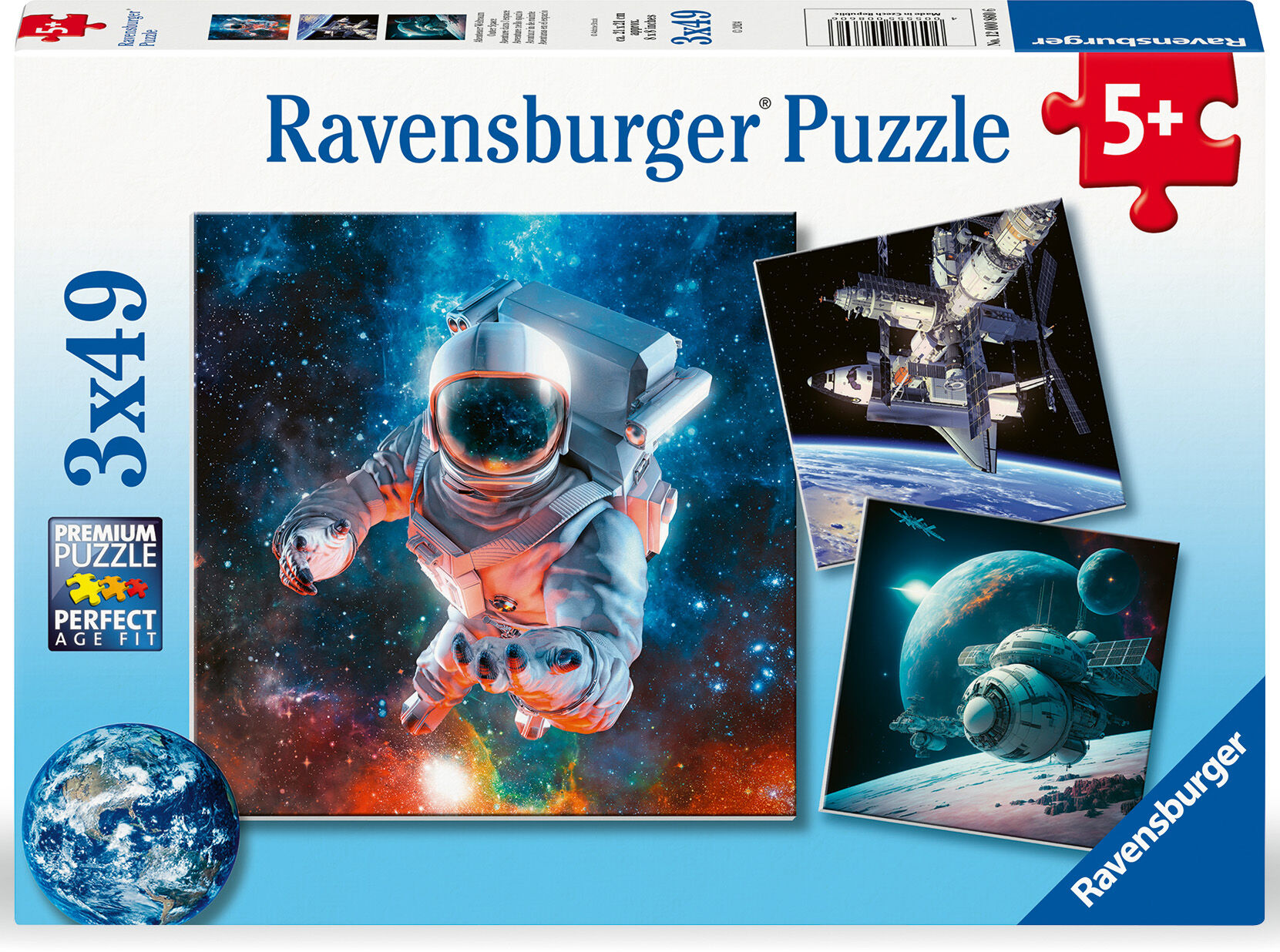 Ravensburger Pussel Space Adventure 3×49 Bitar