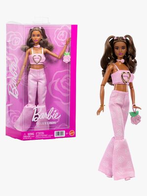 Barbie Deluxe Style Docka med Rosa Denimoutfit