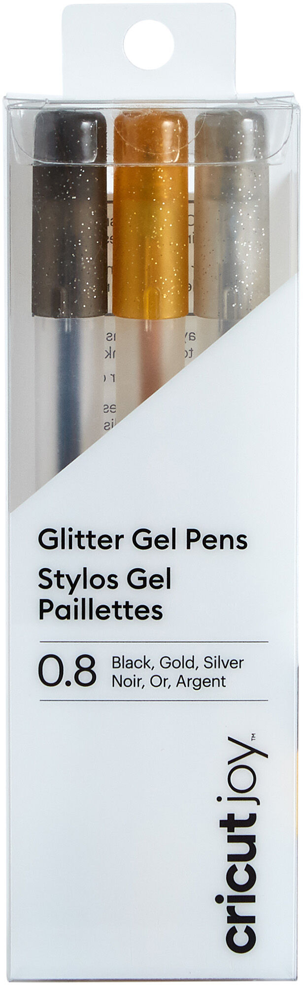 Cricut Joy Tillbehör Medium Point Glitter Gel Pens 3-pack Black Gold Silver