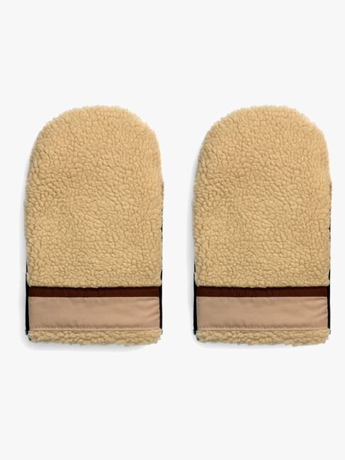 KONG.WALTHER Østerbro Teddy Barnvagnsvantar, Creme Blocking