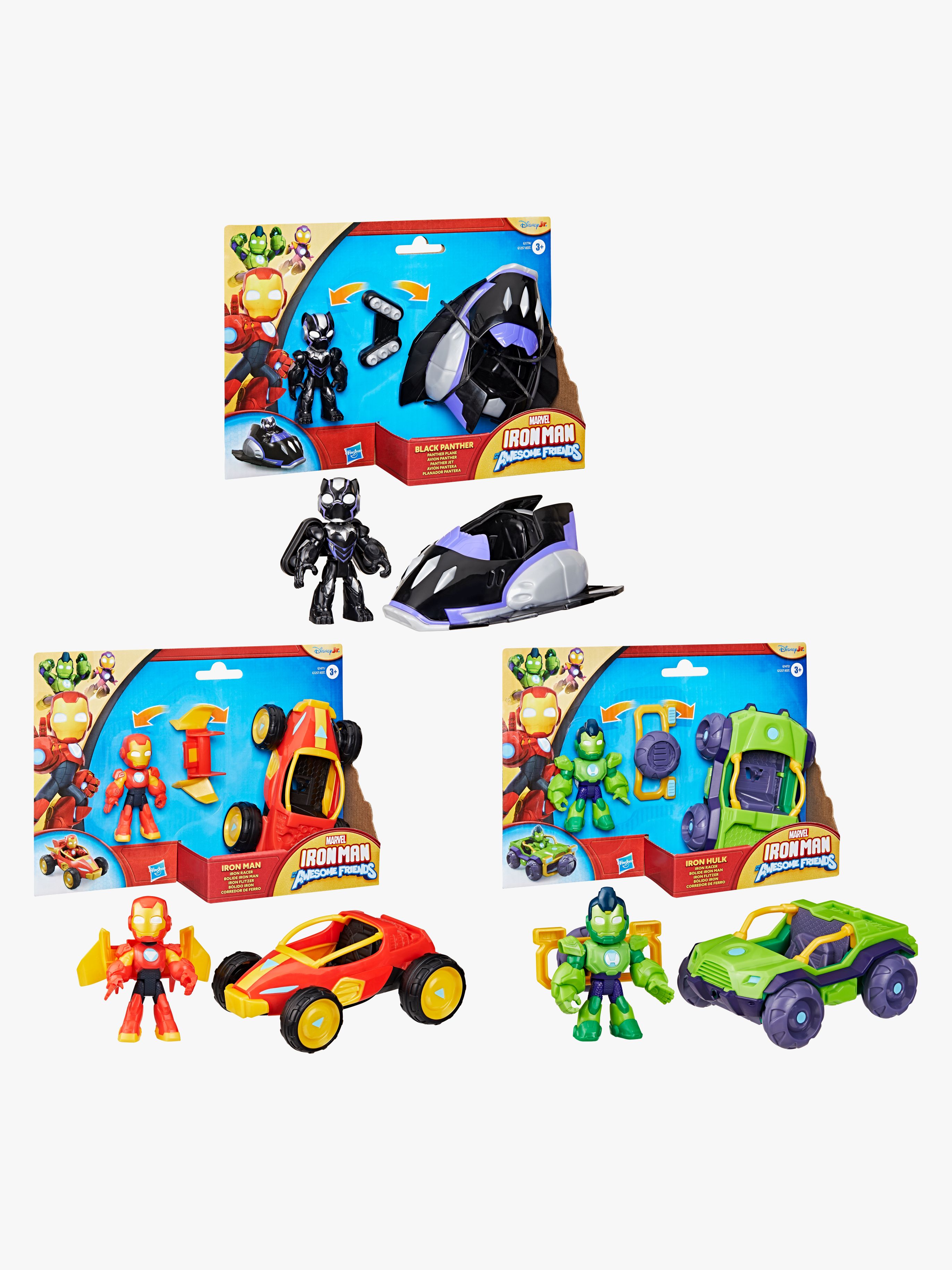 Iron Man and His Awesome Friends Figur med Fordon 3-pack