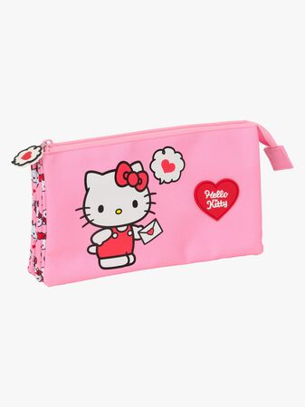 Hello Kitty Trippelpennfodral, Rosa