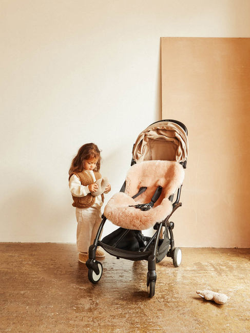 BINIBAMBA Sittdyna Fårskinn, Rose