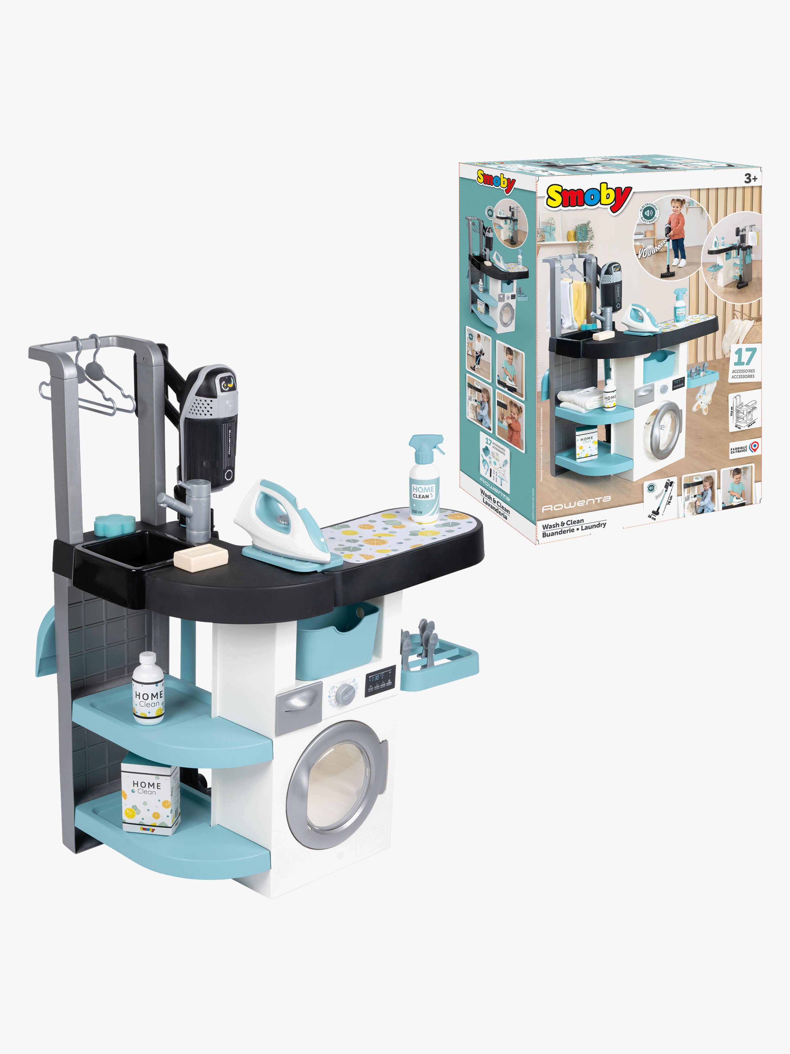 Smoby Rowenta Wash& Clean Tvätt- och Städset