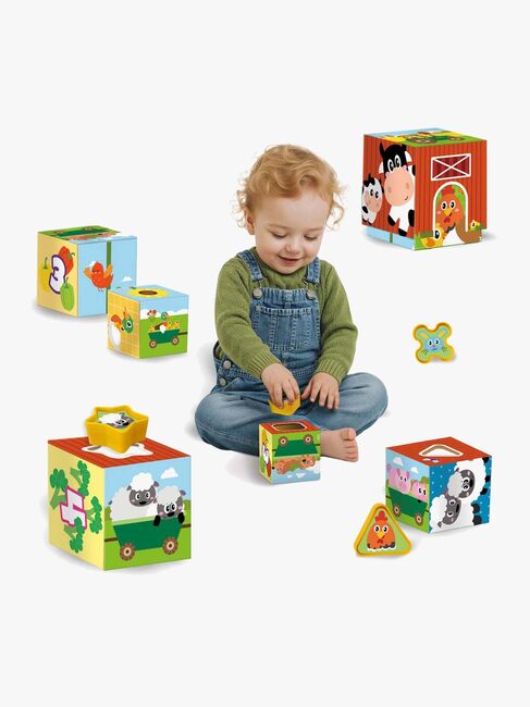 SES Creative Stapelklossar Bondgårdsdjur 2-i-1