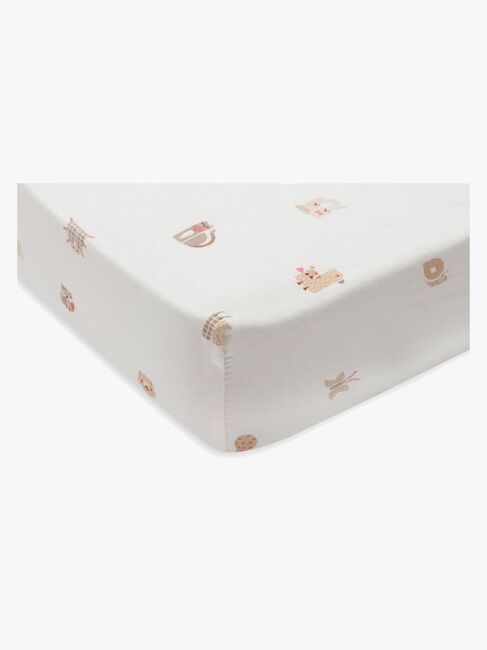 Jollein Dra-på-lakan 60x120, Animal Friends