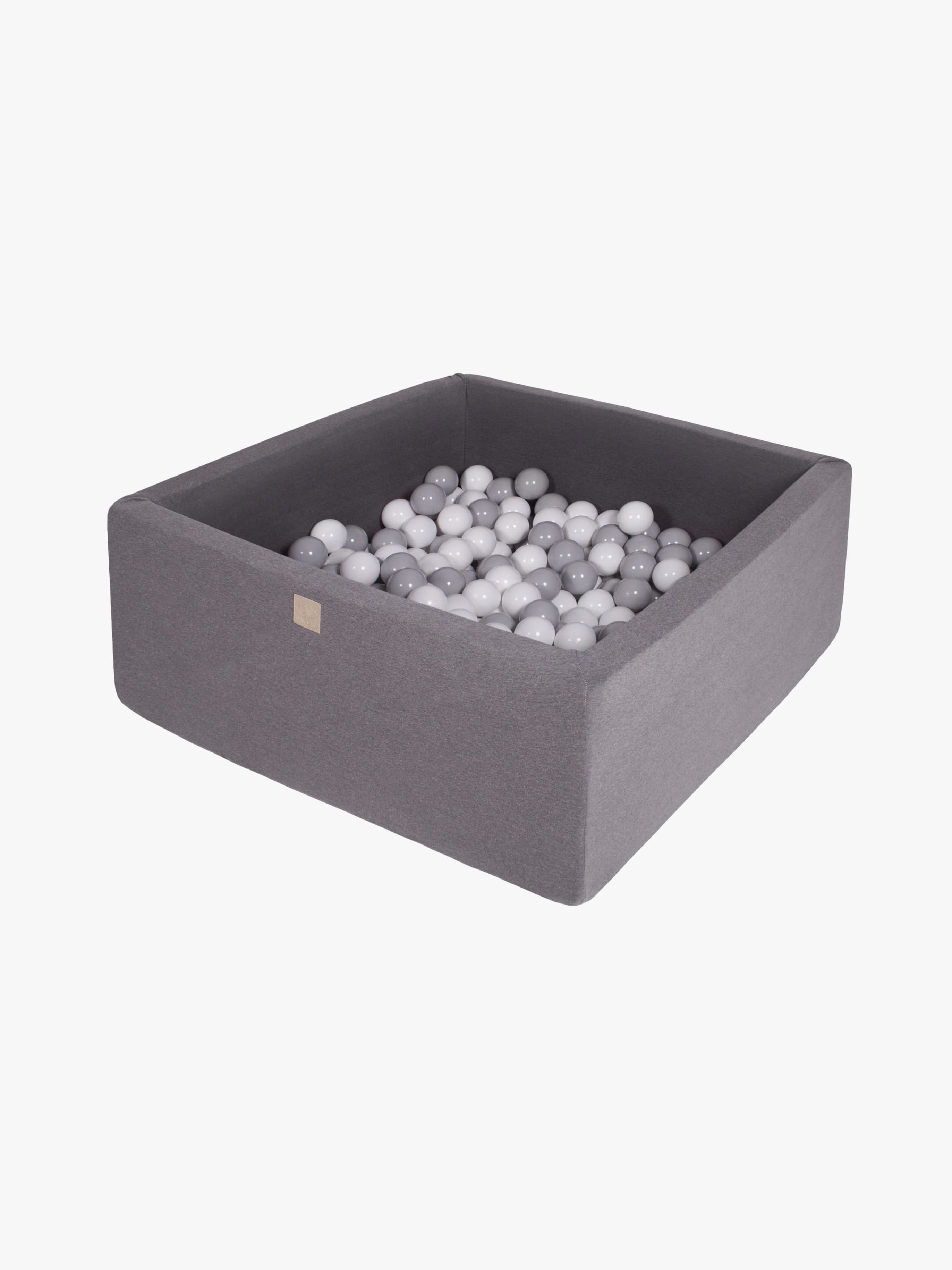 Meowbaby Kvadrat Bollhav Bomull 40x90, Mörkgrå