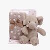 CarloBaby Elefant Fleecefilt och Gosedjur, Beige