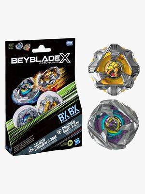 Beyblade X Calibur Samurai 6-70M BX & Obsidian Shell 3-85S BX Kreisel 2er-Pack